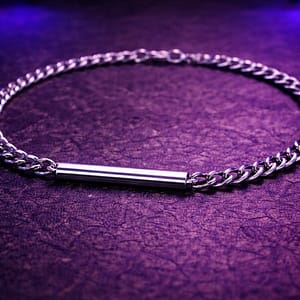 Collier minimal techno – acier argent