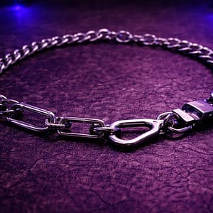 Collier utilitaire rave – métal brut